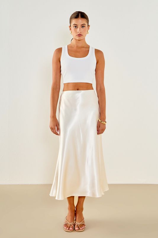 Ribbed Crop White