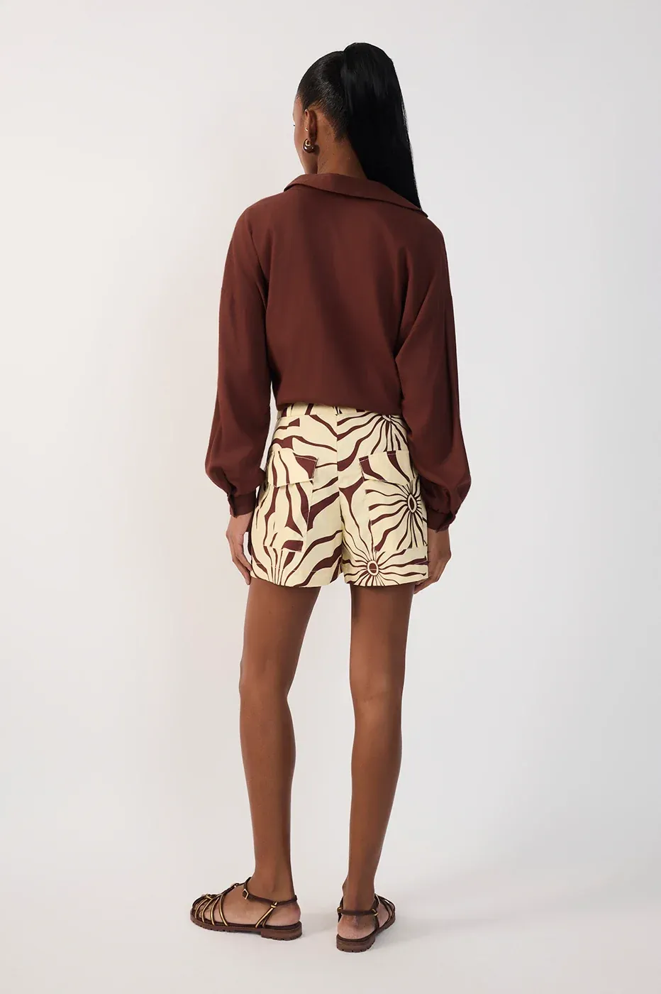 Alvorecer Print Cotton Shorts