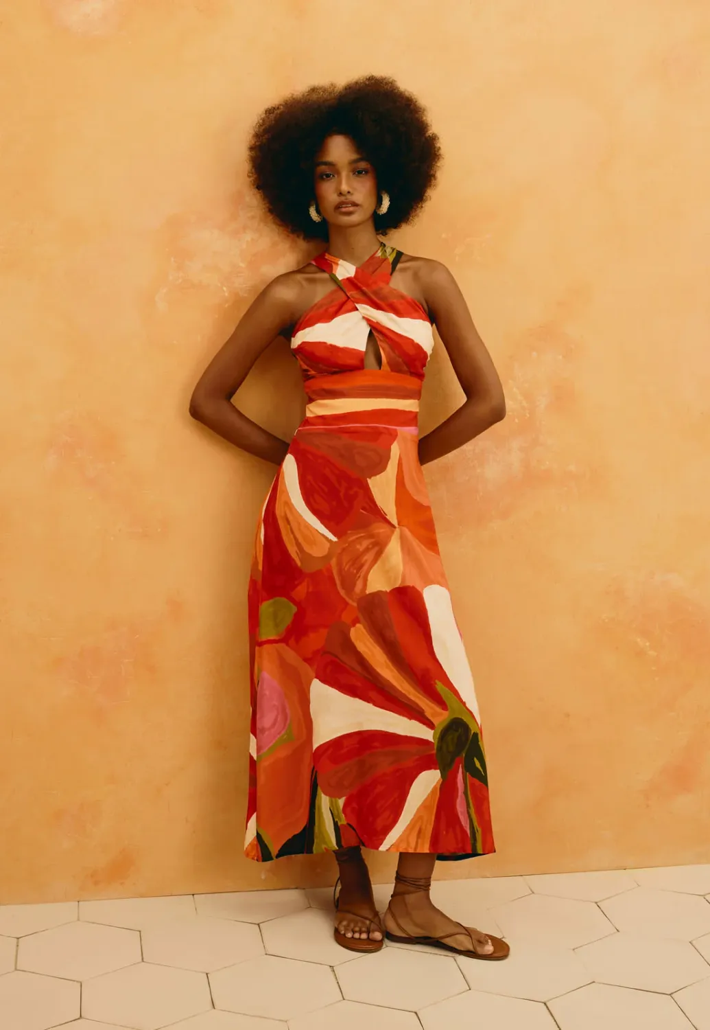 Latina Tropical Criss Cross Dress, Size: S