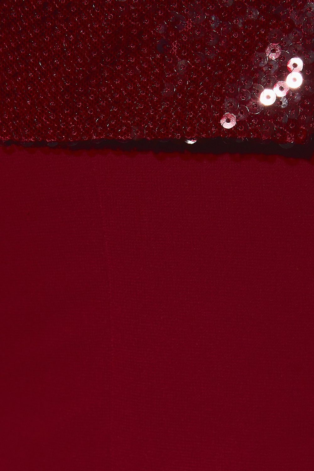 Burgundy Sequin Foldover Tube Top