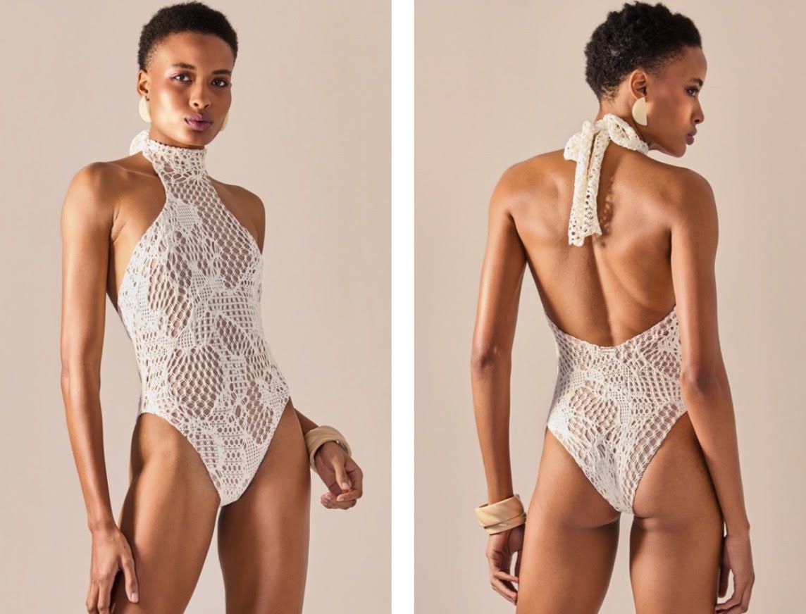 Elena Off White One Piece, Size: XS