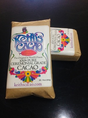 Keith's Cacao Paste - 100% Pure Ceremonial Grade 16oz (454g)
