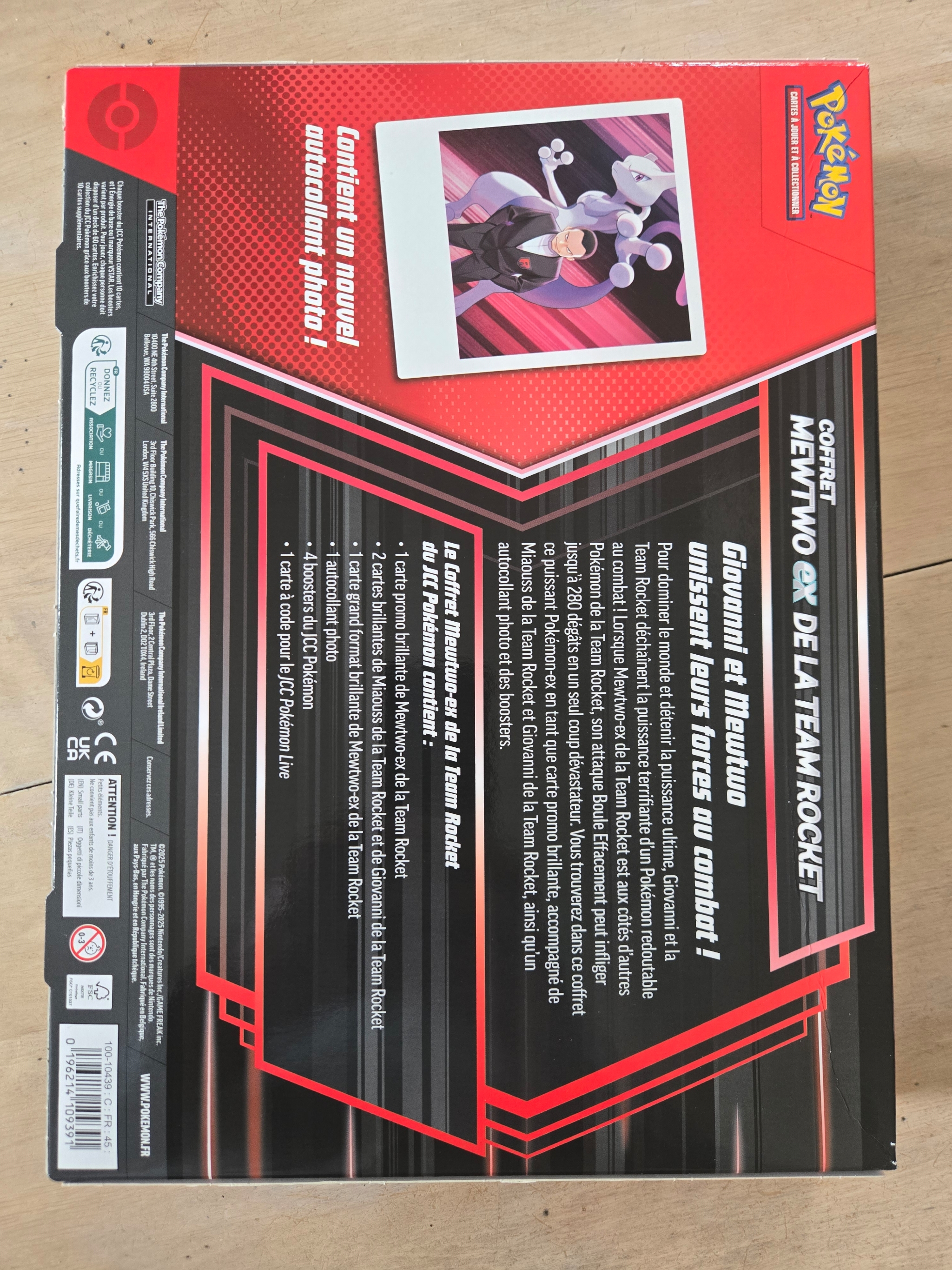 Coffret Mewtwo ex de la Team Rocket  