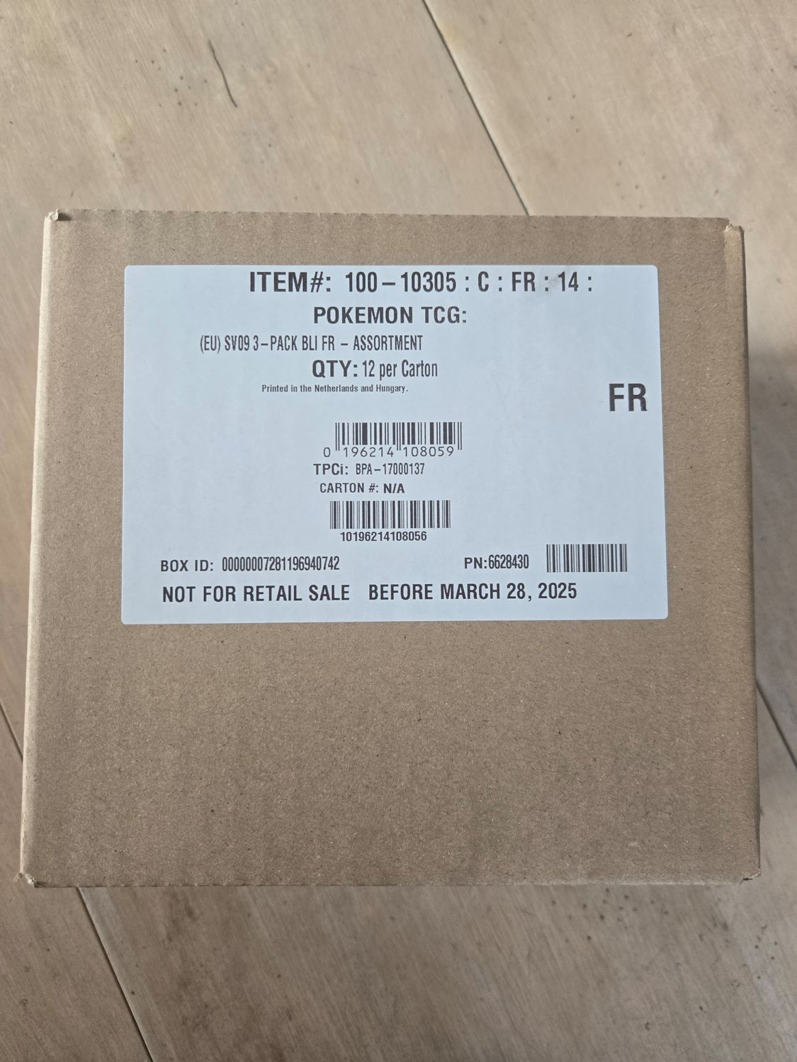 Pokemon SV9 Case Scellee de 12 X  3 Pack Blister en Francais