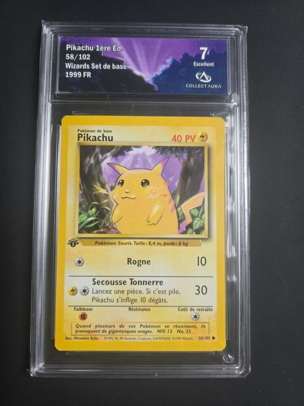 Pokemon Set de Base Pikachu 1ere Edition 58/102