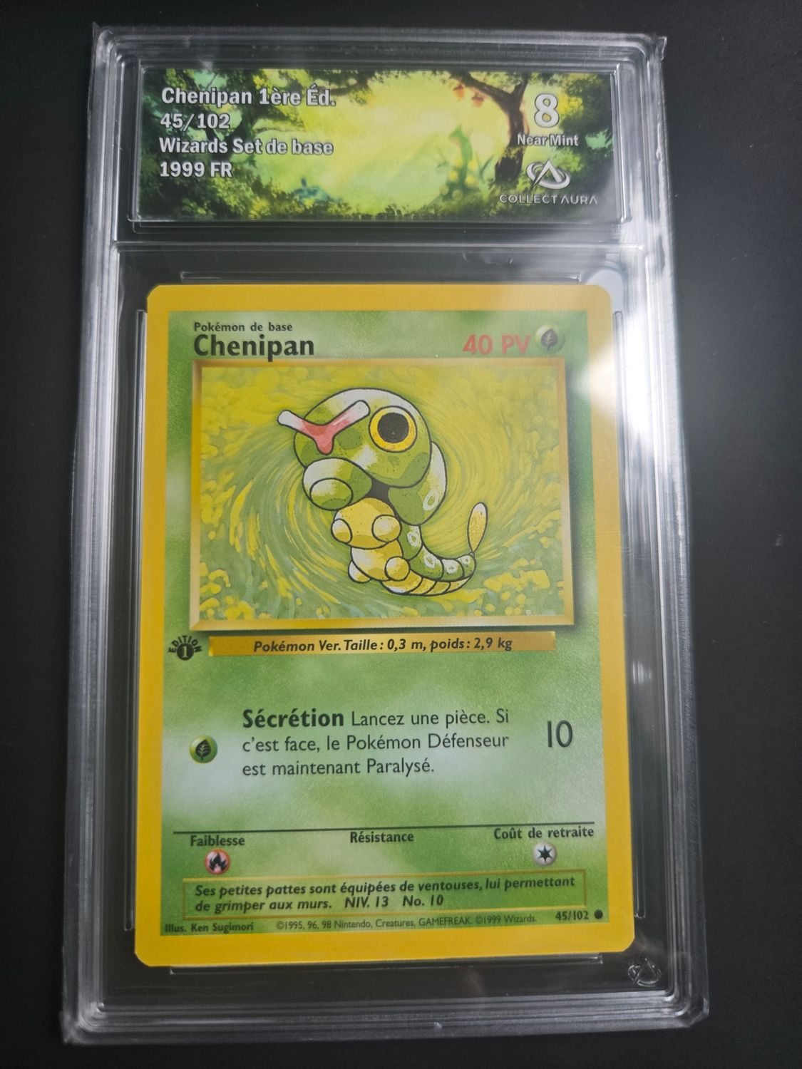 Pokemon Set de Base Chenipan 1ere Edition