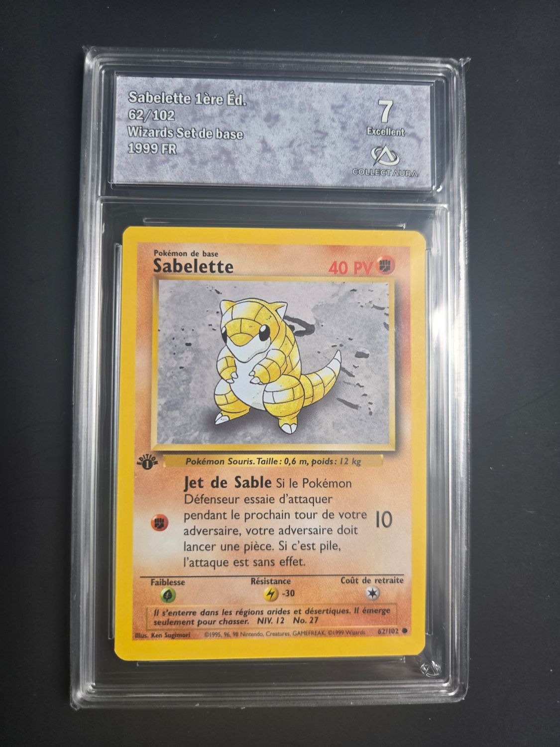 Pokemon Set de Base Sabelette 1ère Edition 62/102
