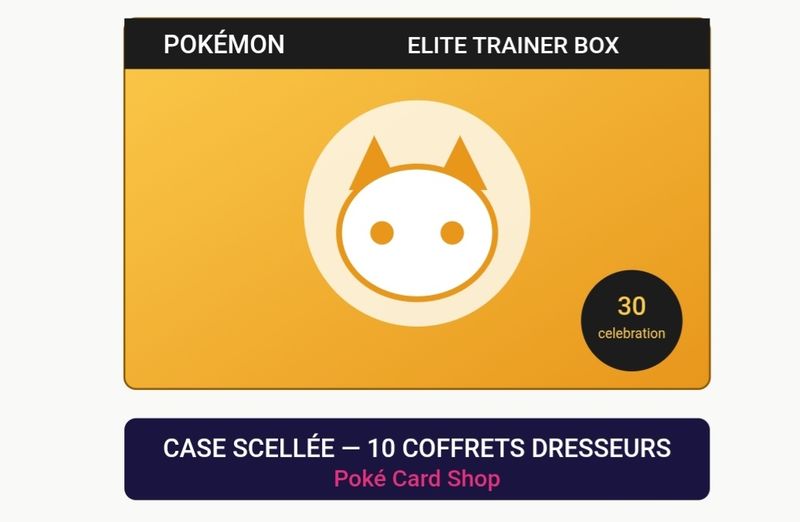 Pokemon 30 ans La Case Scellee de 10 coffrets Dresseurs