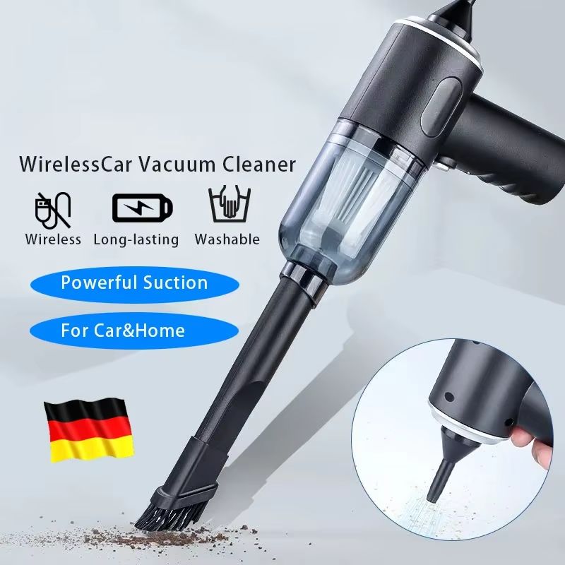 Portable Wireless Car Vacuum Cleaner - High Power 120W Handheld Dual-Use for Home &amp; Car