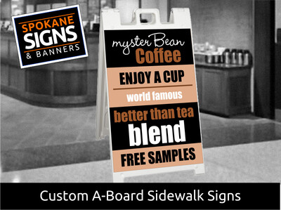 A-Frame Sidewalk Sandwich Board Sign 3' H x 2' W A-Frame Sidewalk Sandwich Board Sign 3' H x 2' W