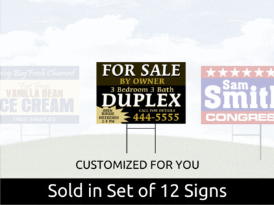 Set of 12 Corex Yard Signs 16 Set of 12 Corex Yard Signs 16