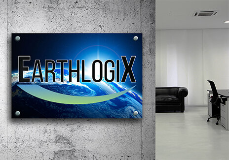Corporate Office Signs - Acrylic Plexiglass Print with Metal Standoffs