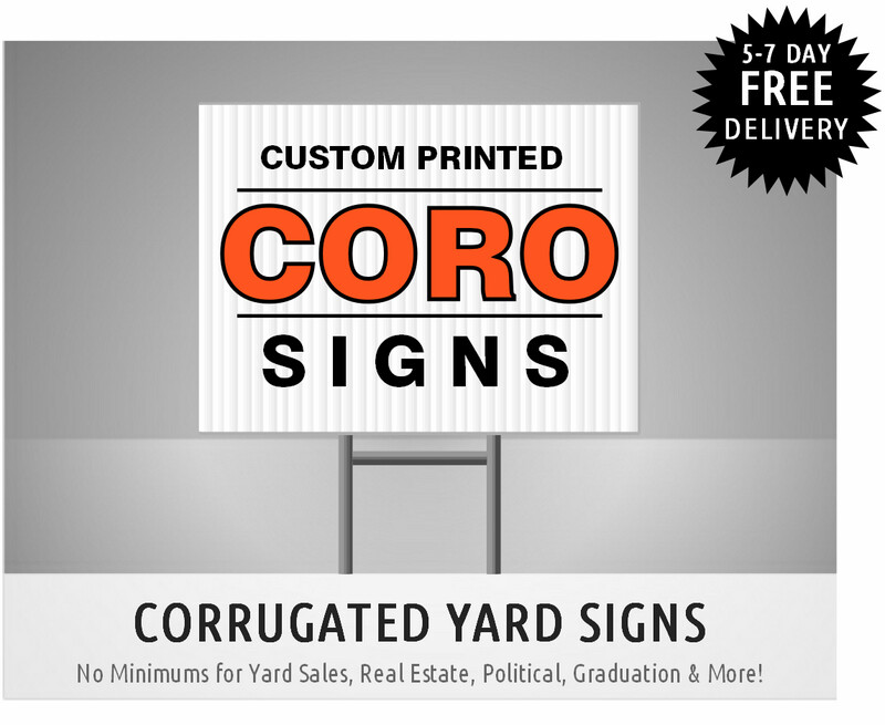Lawn Signs Set of 24 Corrugated Plastic Yard Signs 12&quot; x 16&quot;