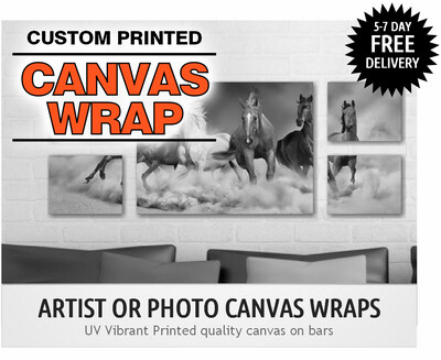 Artist or Photo UV Printed Canvas Gallery Wrap on Stretcher Bars