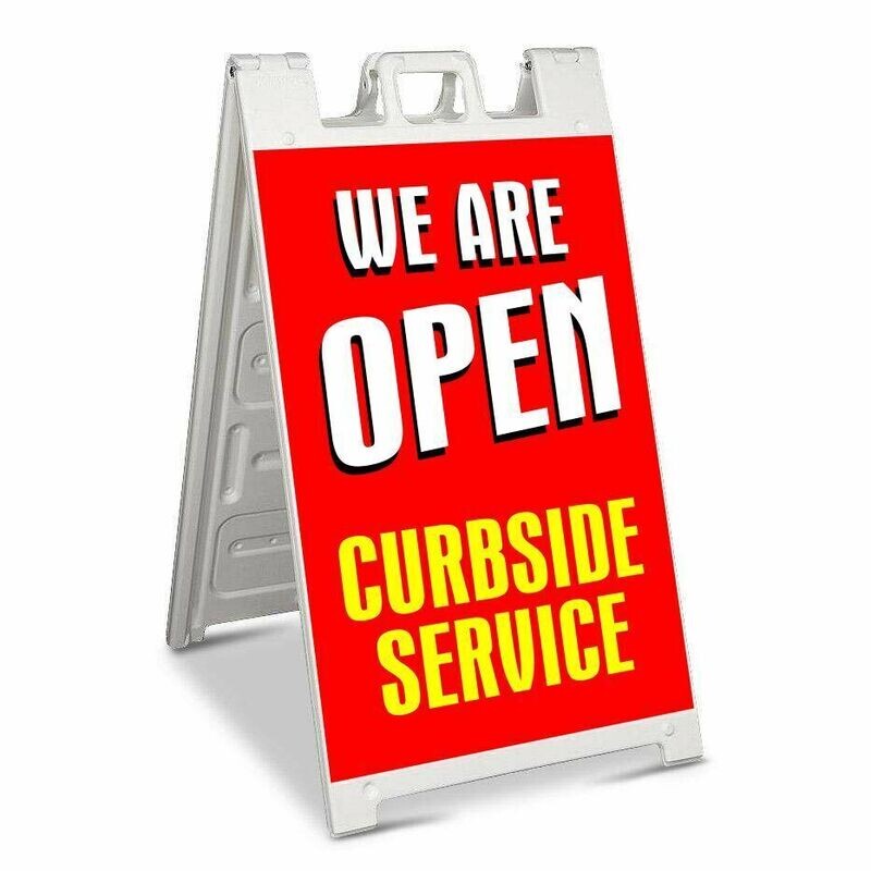 Sidewalk A-Frame Sandwich Board Sign 3ft H x 2ft W