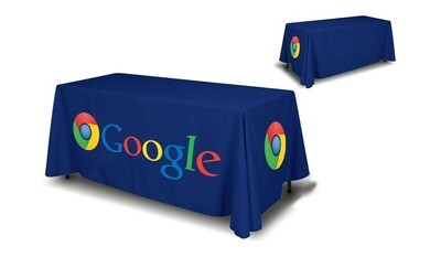 Custom Printed Fabric Table Throw Cover, 6ft or 8ft