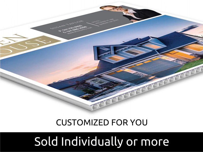 Single Plastic Outdoor Signs 4mm-Corrugated