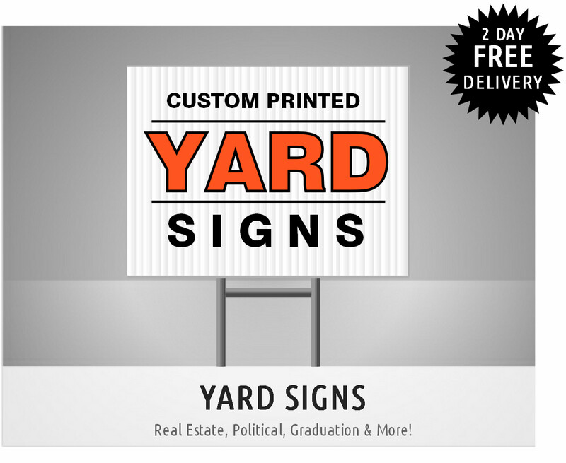 Standard Corrugated Plastic Yard Signs - Set of 12 Corex - 16&quot; H x 24&quot; W
