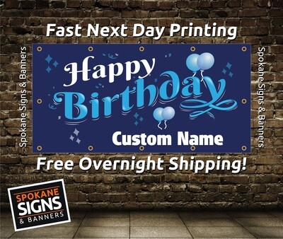 Customize Your Birthday Banner -Get it in your hands in 2 Days