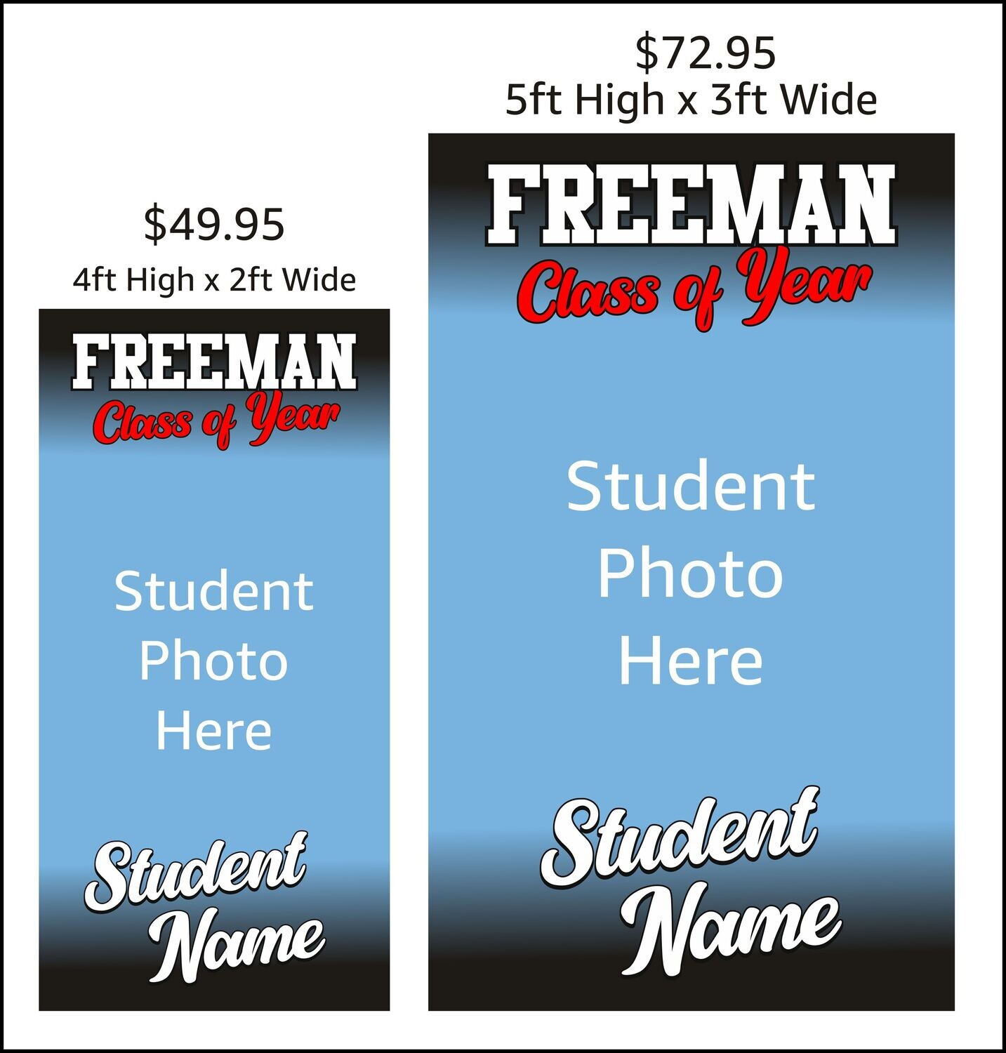 Freeman High School Student Banner - Free Delivery