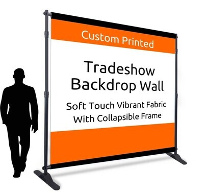 Tradeshow Backdrop Booth Wall 8 Feet Tall