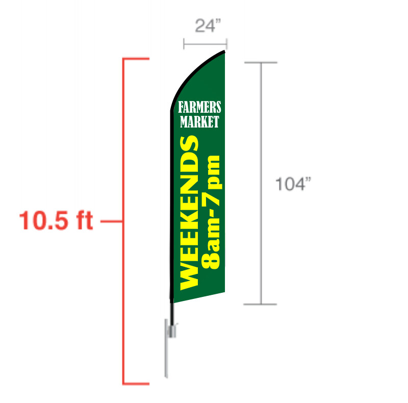 10 Foot Feather Flag