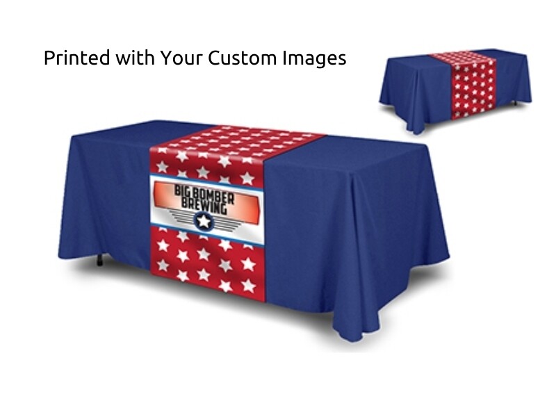 Printed Fabric Table Runner & Optional Solid Color Throw Combo