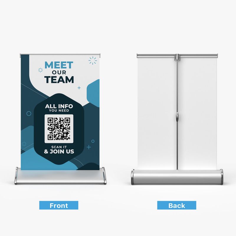 Small Table Top Retractable Banner Stand