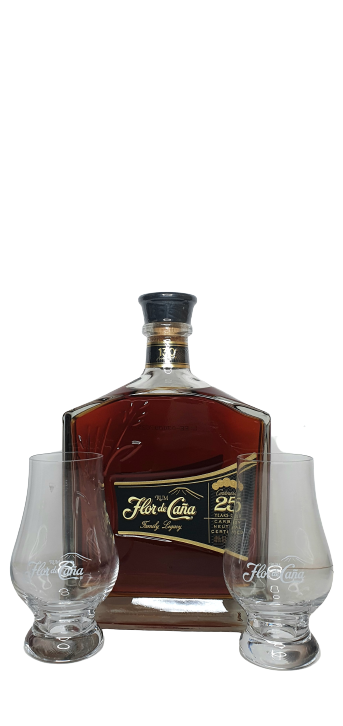 FLOR DE CAÑA 25 YEAR OLD GIFT SET