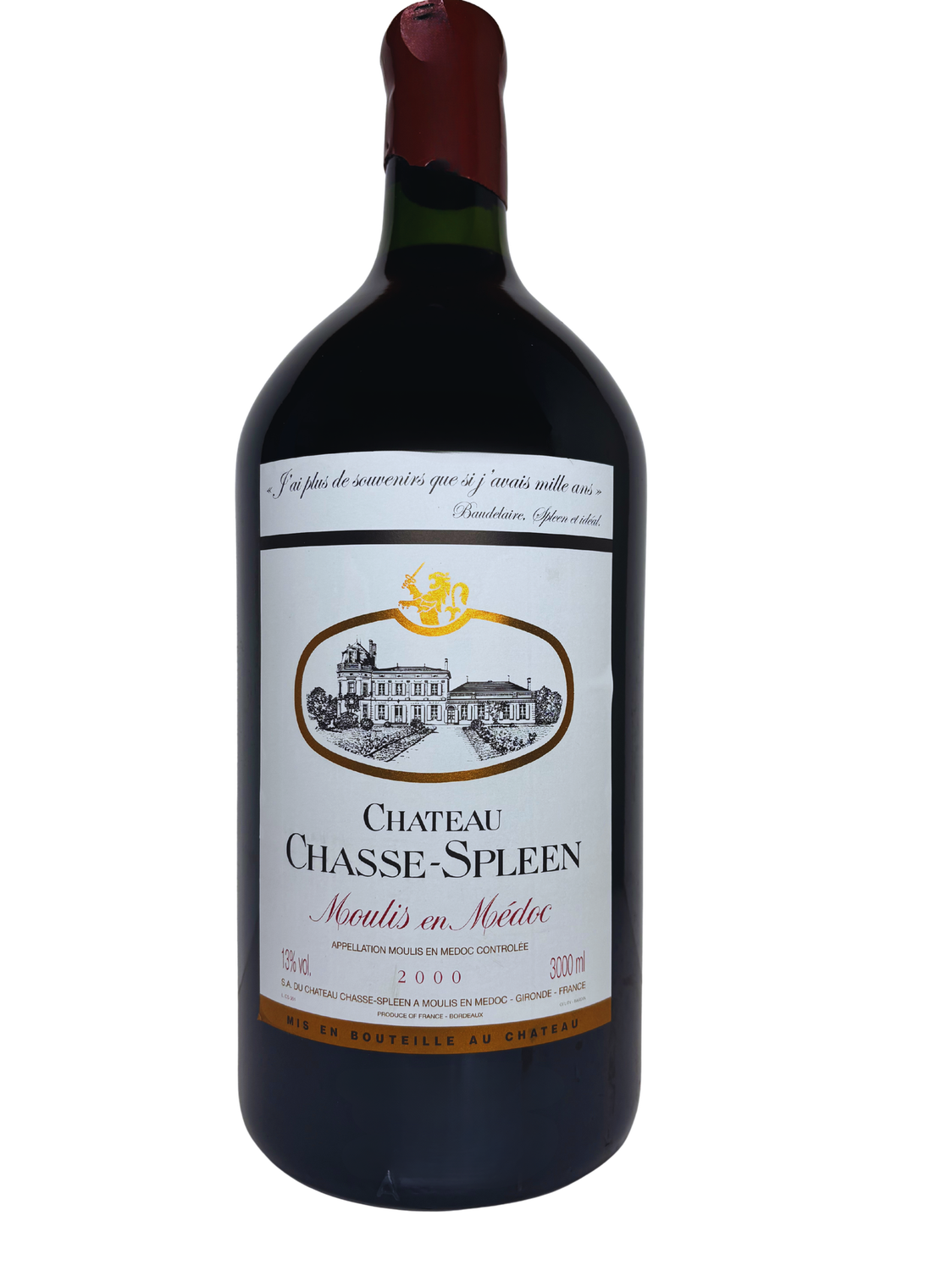 CHATEAU CHASSE SPLEEN MOULIS 2000 DOUBLE MAGNUM 3 LITER