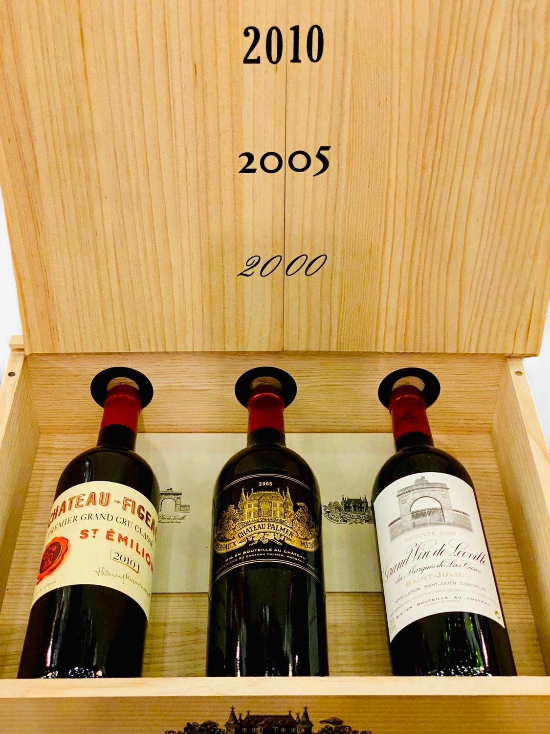 TRILOGIE D'EXCEPTION - FIGEAC 2020 - PALMER 2005 - LAS CASES 2000