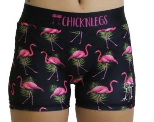 Women's Silly Flamingo 3" Compression Shorts - S