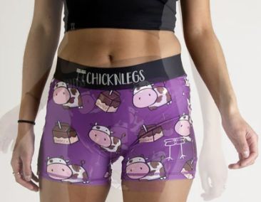 Women's Choccy Cows 3" Compression Shorts - M