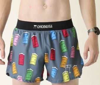 Men&#39;s Porta Potty 4&quot; Half Split Shorts - M