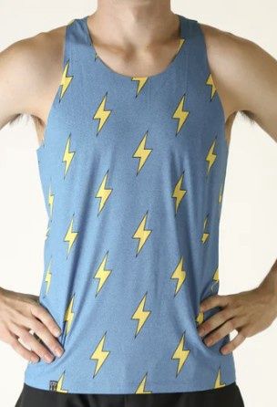 Men&#39;s Blue Bolts Performance Singlet - S