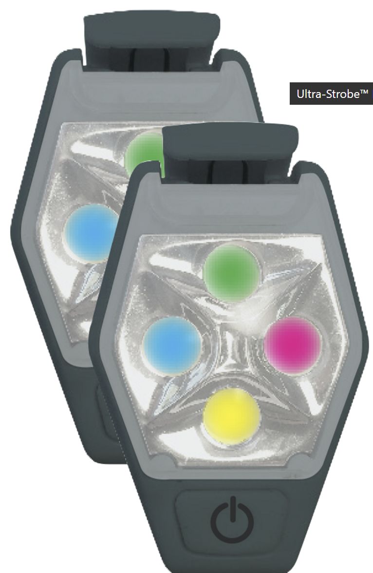 Ultra-Strobe™ LED Clip Lights - Clear/Rainbow 2