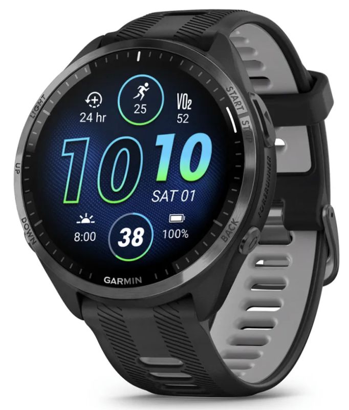 Forerunner 965 Carbon Gray DLC Titanium Bezel with Black Case