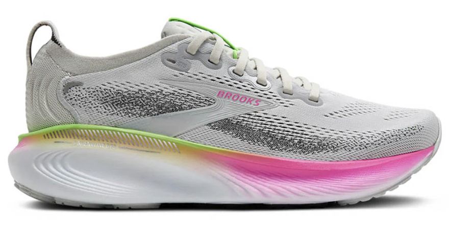 Brooks Women's Adrenaline GTS 25, Colour: Oyster/Pink/Green, Size: 7