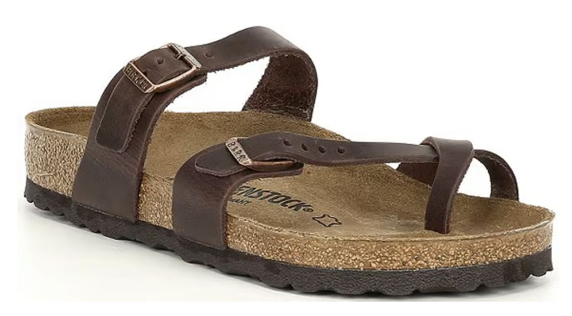 Birkenstock Women's Mayari Oiled Leather Toe Loop Sandals, Colour: Habana, Size: 39