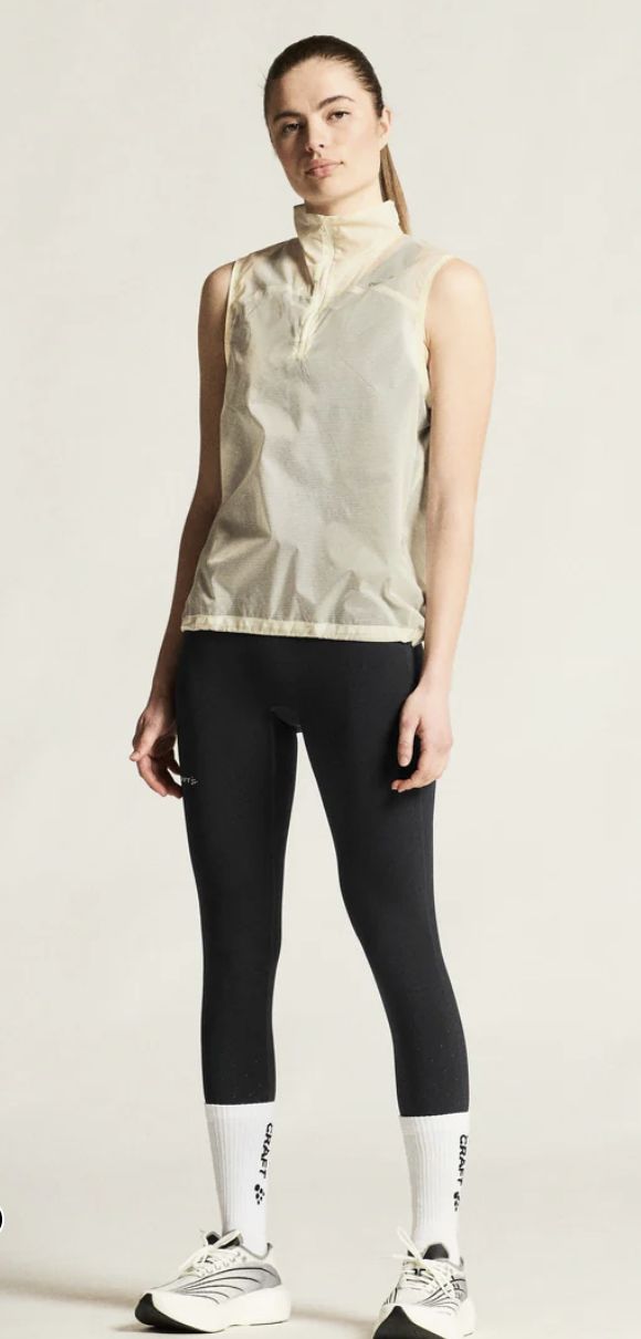 Craft Women's Hypervent Light Wind Vest, Colour: Tofu, Size: S