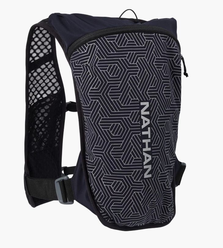Nathan  HyperNight QuickStart 2.0 4 L Hydration Vest, Colour: Black/Geo Print
