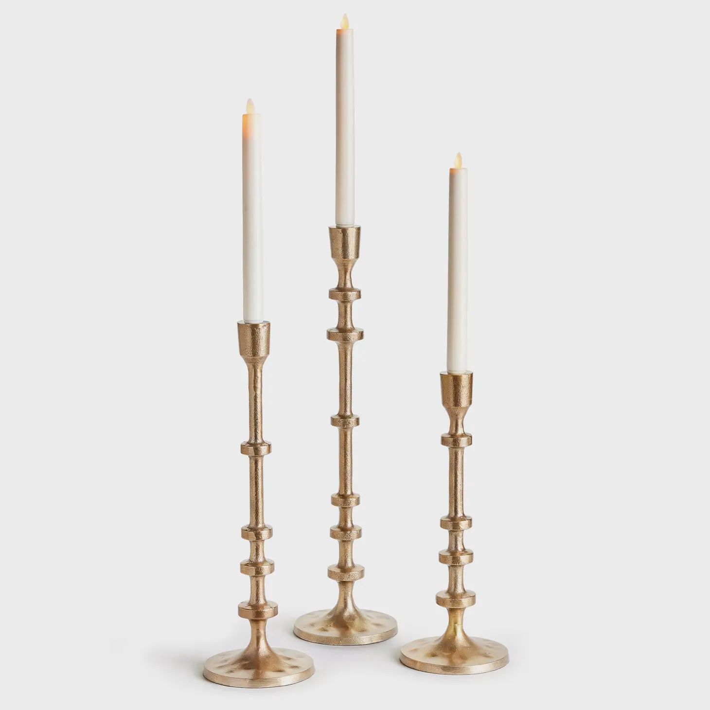 Abacus Taper Holder | Gold (3 Size Options)