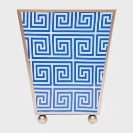 Athens Enameled Square Cachepot | 6"