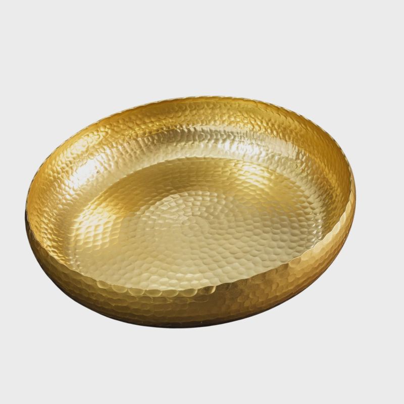 Golden Hammered Tray