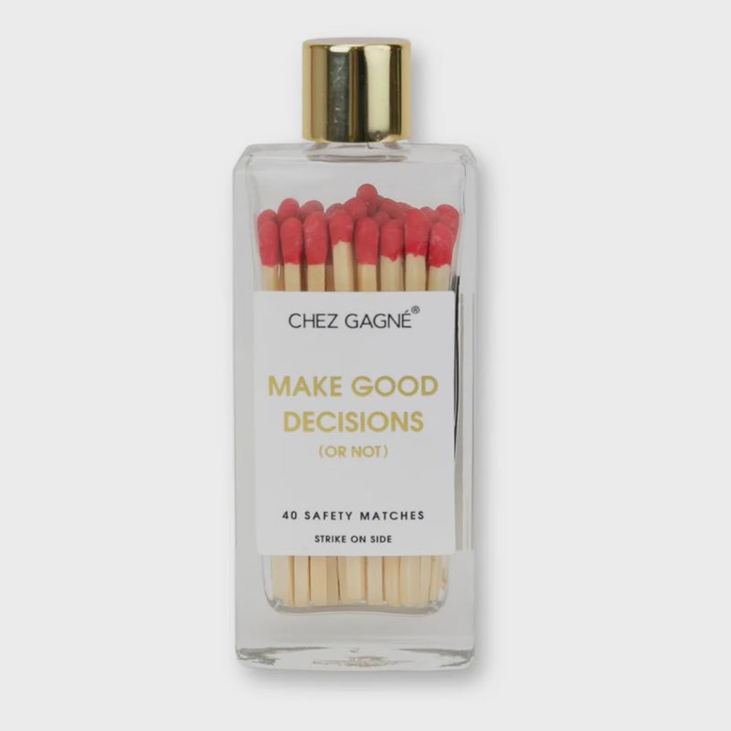 Glass Bottle Matches | Make Good Decisions