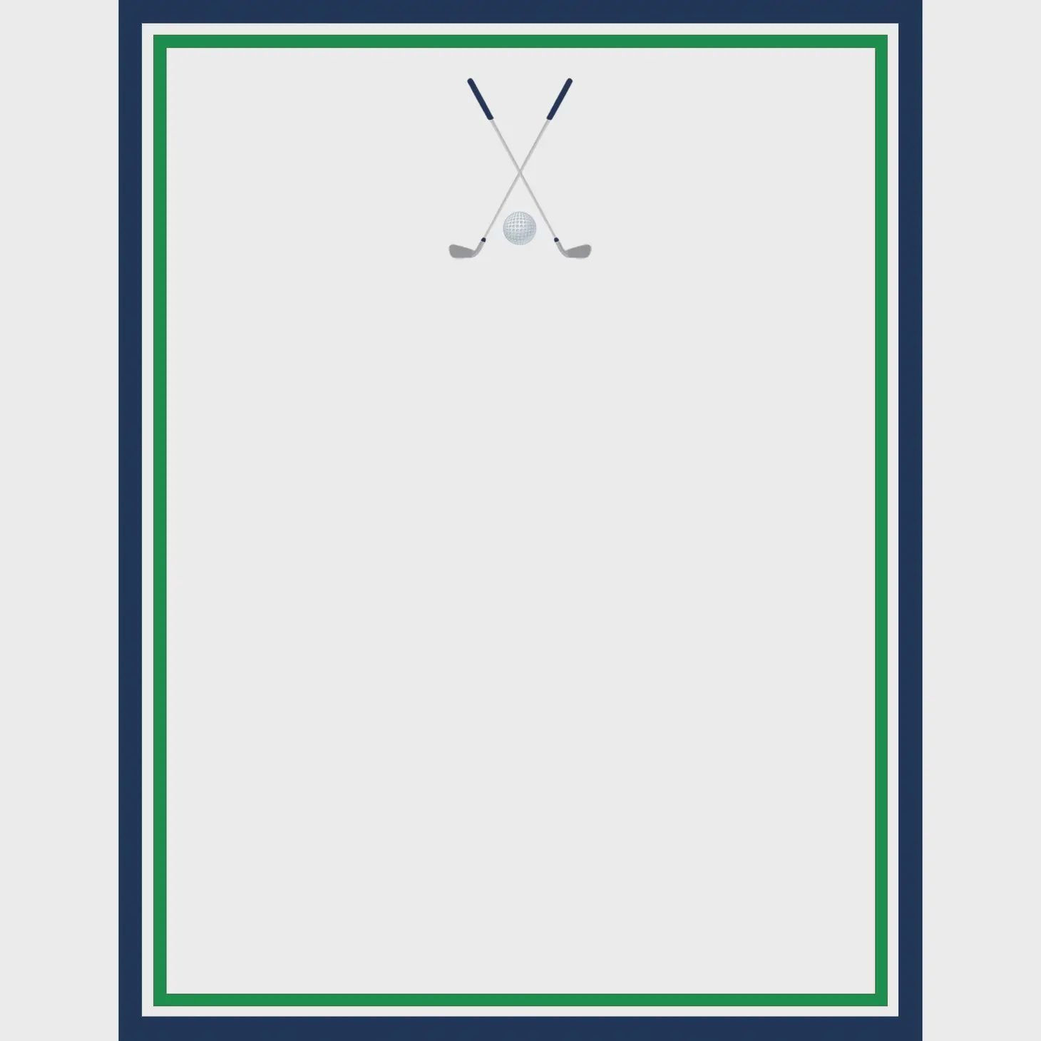 Golf Clubs Notepad