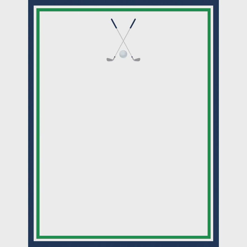 Golf Clubs Notepad