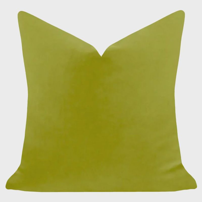 Green Velvet Accent Pillow