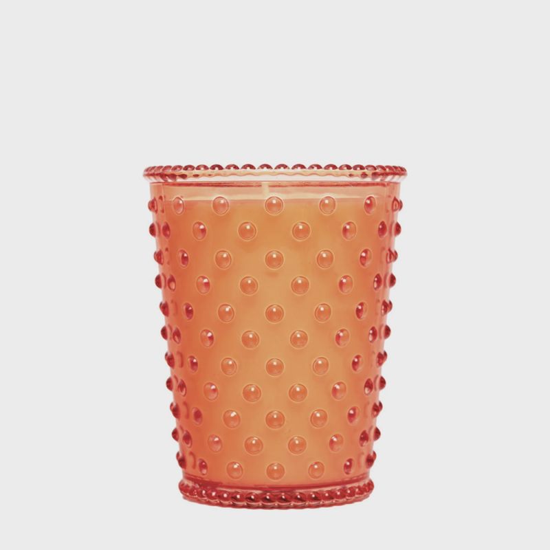 Guava Hobnail Glass Candle | 16 oz