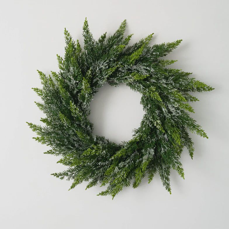 Frosted Cedar Wreath